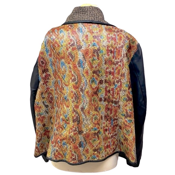 Kate & Mallory Multi Colored Textured Faux Leather Jacket - Picture 4 of 6